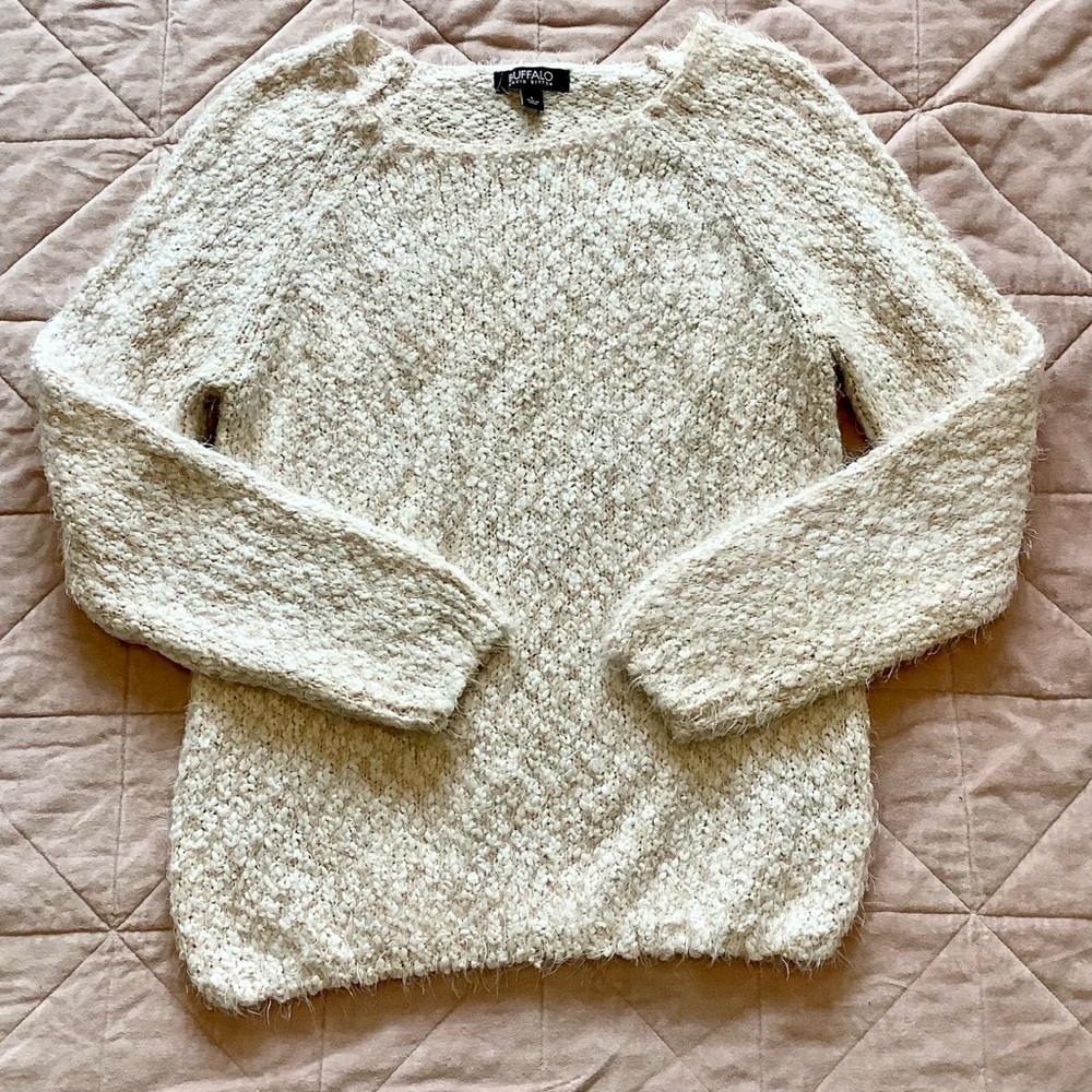 Cozy cream eyelash sweater